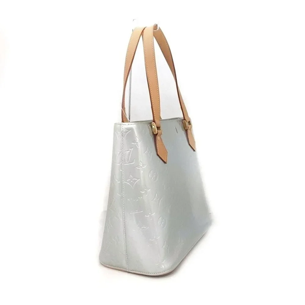 100% Authentic LOUIS VUITTON Houston Gris Monogram Leather Vernis Tote Bag - Picture 3 of 10